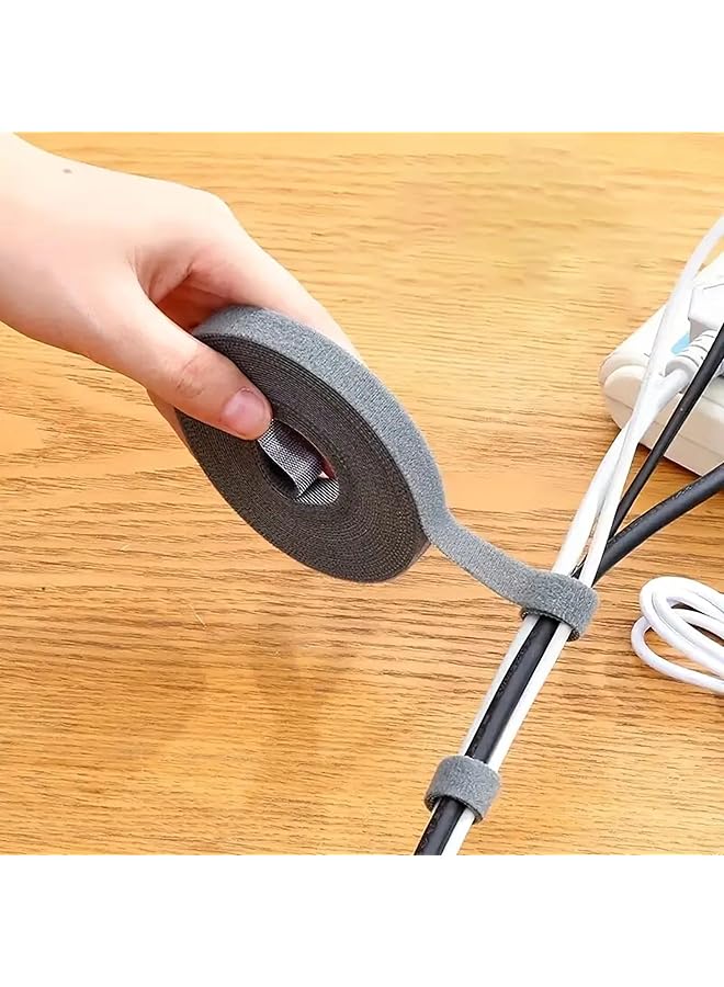 PROMASS Cable Strap Ties Adjustable Fastening Ties, Adjustable Cable Management Cord Ties for Tidy TV Computer Power USB Charger Mouse Data Cables - Image 1