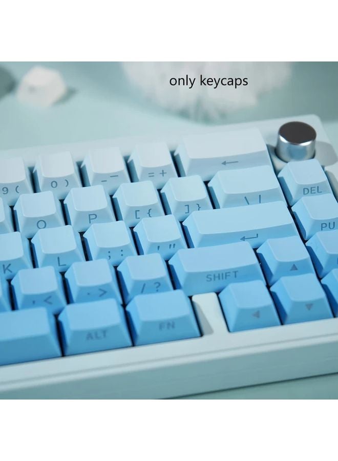 133 Key Gradient Blue PBT Keycaps 5 Sided Hot Stamped Original Height Compatible 61 75 87 100 Keys - Image 4