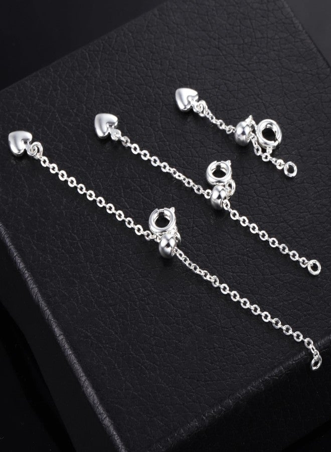 ALEXCRAFT Bracelet Extender White Gold Plated Solid Brass Adjustable Slider Necklace Bracelet Extenders Extension Chains for Necklaces（1 2 3 inch） - Image 5