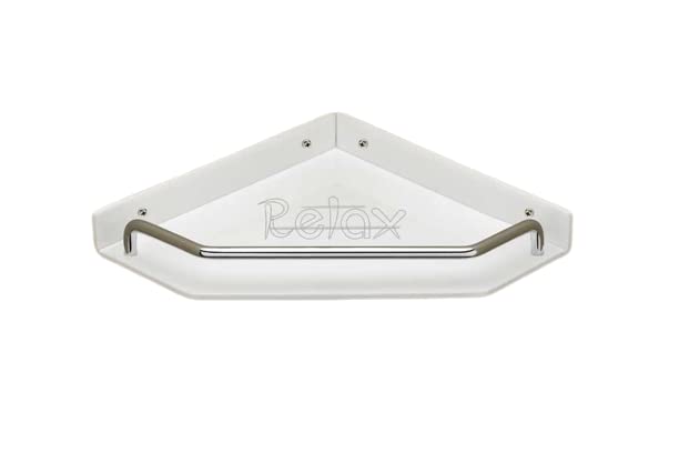 Relax New Corner Acrylic ShelfAcrylic Chrome Unbreakable Corner Acrylic Wall Shelf Number of Shelves 1 New r114 12 12 inches 5mm Thickness - Image 1