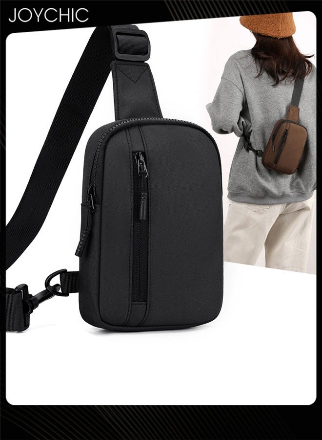 Joychic حقيبة كتف بلون موحد للرجال - Image 1