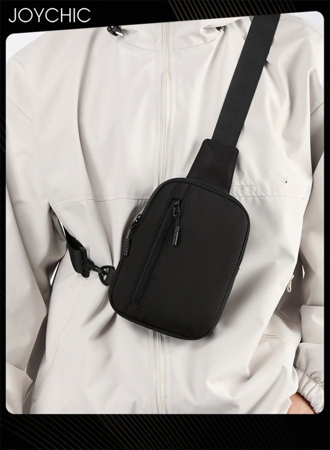 Joychic حقيبة كتف بلون موحد للرجال - Image 3
