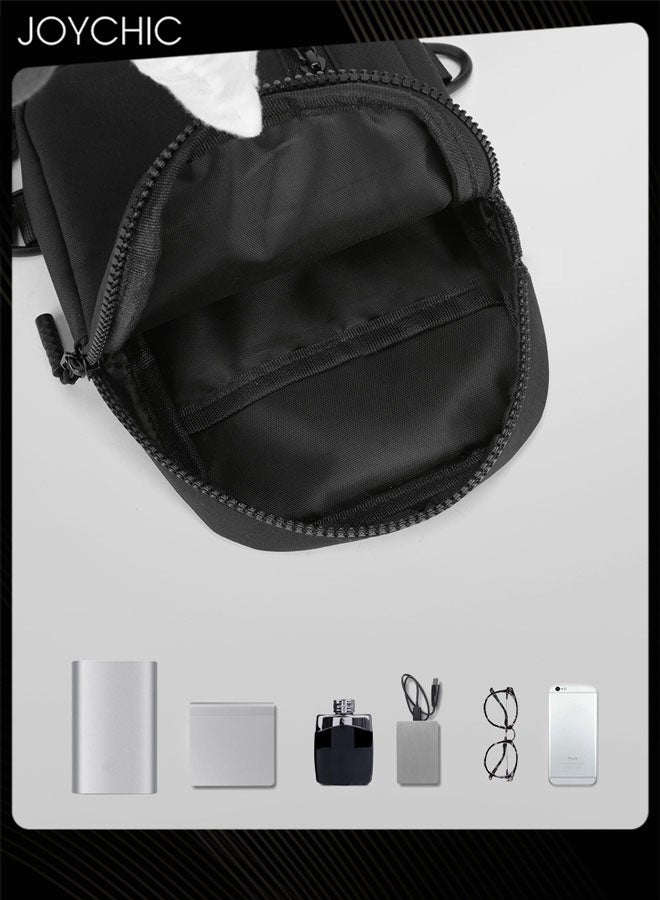 Joychic حقيبة كتف بلون موحد للرجال - Image 4