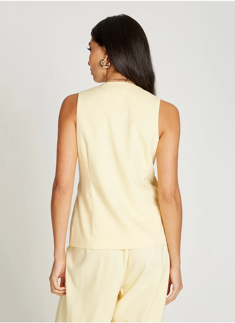 Little Mistress Pocket Detail Waistcoat