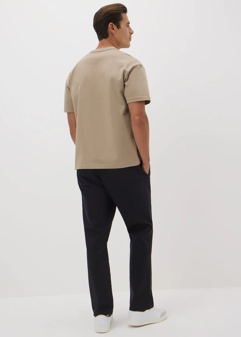 Matalan Black Linen Blend Trousers Regular