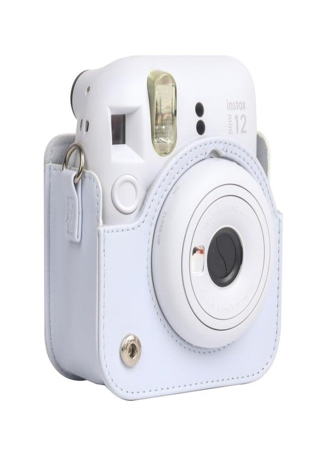 FotoCart Instax Mini 12 Camera Case, PU Leather Protective Camera Bag for Fujifilm Instax Mini 12 Camera (Clay White) - Image 2