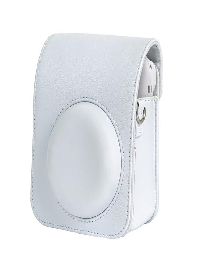 FotoCart Instax Mini 12 Camera Case, PU Leather Protective Camera Bag for Fujifilm Instax Mini 12 Camera (Clay White) - Image 3