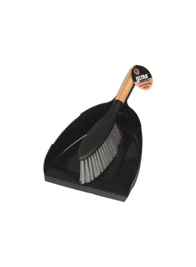 Quality Material Lightweight Dustpan and Brush Black