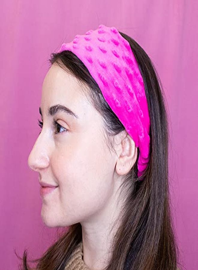 FROG SAC 2 Warm Winter Headband Pack Soft Wide Headbands For Girls Cute Little Girl Hair Accessories Purple And Pink Head Bands For Kids Stretch Elastic Warm Fuzzy Fleece Turban Headwraps - Image 3