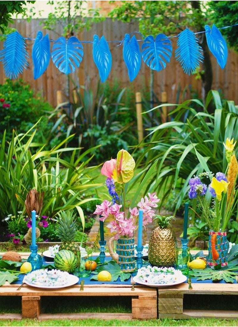 توكينج تيبلز لافتة حفلات بأوراق النخيل الزرقاء من - Image 4