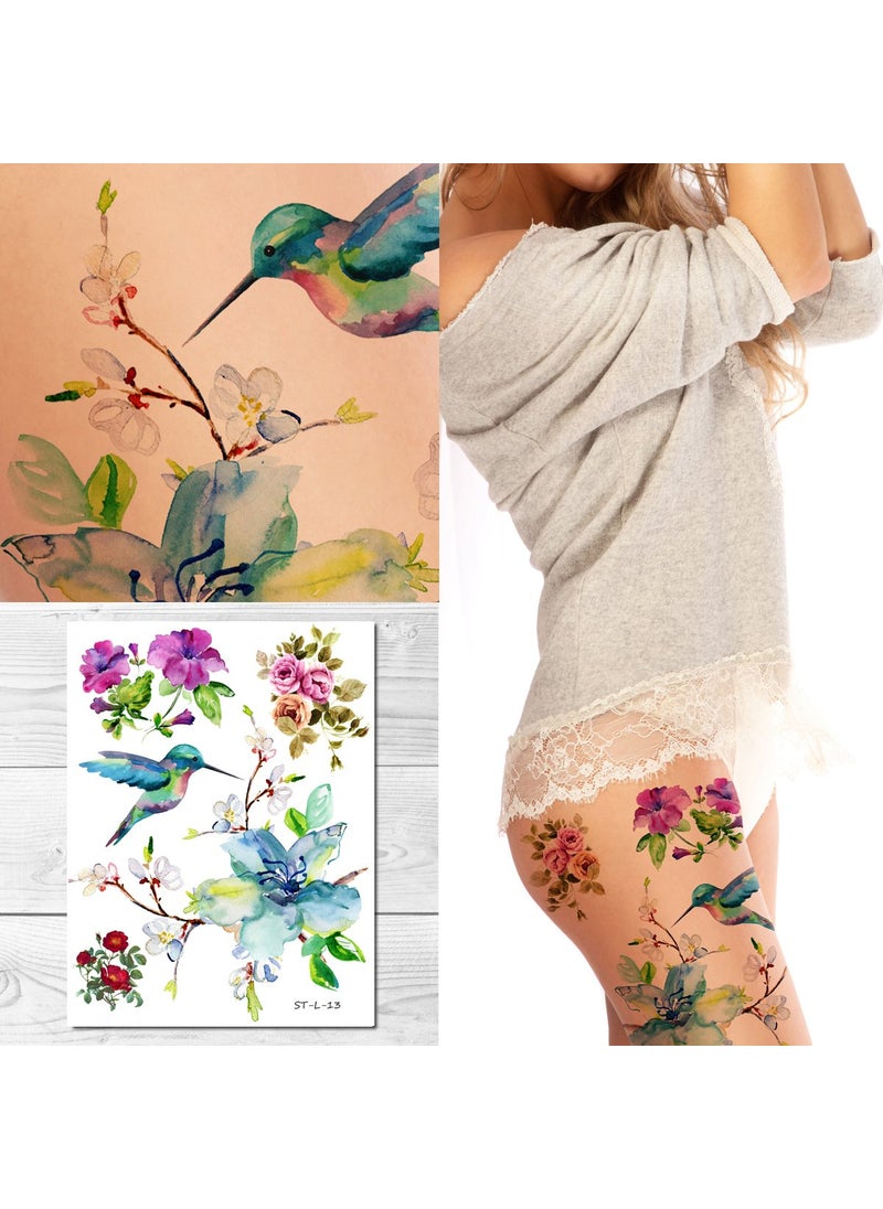 Supperb Temporary Tattoos  Spring flowers  Hummingbird - pzsku/Z6002587EA4E07A62DCCFZ/45/_/1741000920/cbf4a01c-e8c6-4ea2-8528-891b59c4a620