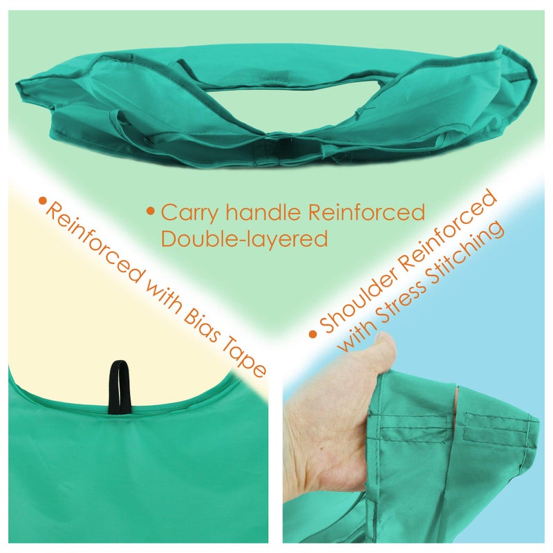 BeeGreen Reusable-Grocery-Bags-Foldable-Machine-Washable-Reusable-Shopping-Bags-Bulk Colorful 10 Pack 50LBS Extra Large Folding Reusable Bags Totes w Zipper Storage Pouch Lightweight Polyester Fabric - Image 4