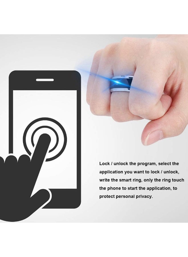 Wendry Smart Ring, Wearable Device NFC Smart Ring for Mobile Phone, No Charge/Depth Water Proof, Lock/Unlock The Program, Easy to Use(size11) - Image 3