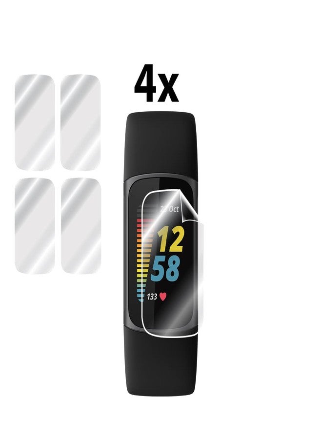 اي بس سي واقي شاشة IPG لجهاز Fitbit Charge 6-5 لتتبع اللياقة البدنية والصحة (4 وحدات) - فيلم شفاف فائق الوضوح غير مرئي، مقاوم للخدش - ناعم/ ذاتي الإصلاح/خالٍ من الفقاعات - مجاني لجهاز Charge 5 - Image 2