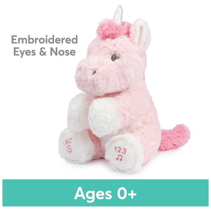 GUND Baby Alora The Unicorn Animated Plush, Singing Stuffed Animal Sensory Toy, Sings ABC Song and 123 Counting Song, Pink, 11â€ - Image 3