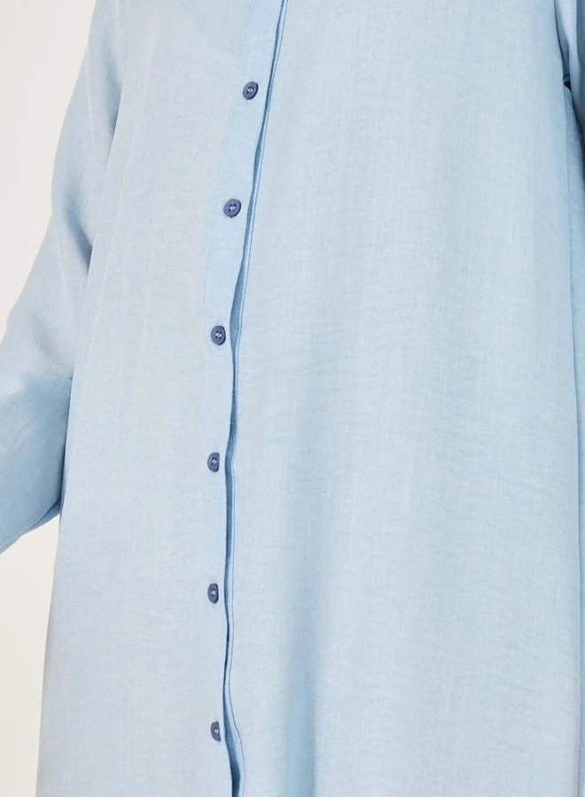 Styli Ruffled Shirtwaist Dress