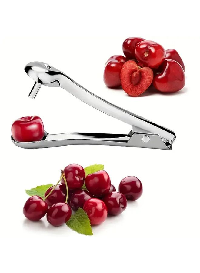 Heavy Duty 304 Stainless Steel Cherry Fruit Pitter Tool Ergonomic Handle for Safe Easy Pitting 1pc - Image 1