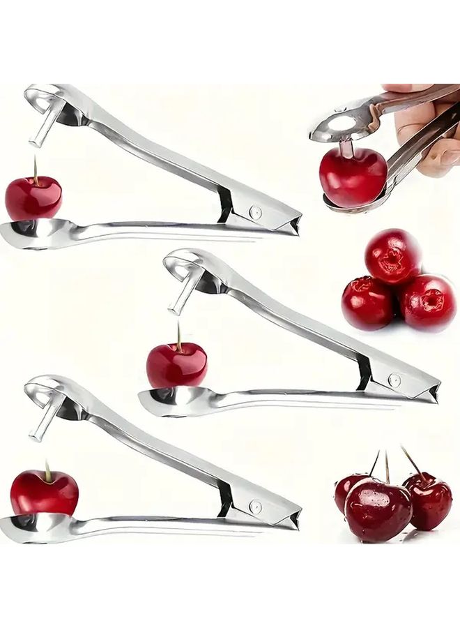 Heavy Duty 304 Stainless Steel Cherry Fruit Pitter Tool Ergonomic Handle for Safe Easy Pitting 1pc - Image 4