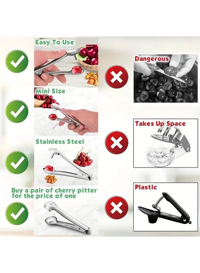 Heavy Duty 304 Stainless Steel Cherry Fruit Pitter Tool Ergonomic Handle for Safe Easy Pitting 1pc - Image 5