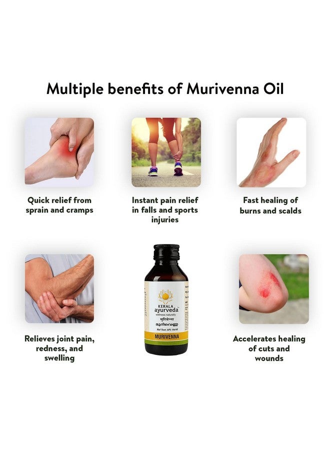 Kerala Ayurveda Kerala Ayurveda Murivenna Thailam for Burns, Cuts & Sprains - 100 ml | Ayurvedic Oil for Joint Pain and Swelling | First Aid Box Oil for Pain Relief & Wound Healing | Infused with Aloevera (Pack of 6)  - Image 3