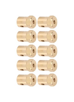 Thoraya Hex Shaft Coupling 6mm Brass Flexible Coupler Joint for RC Motor Car Tires Shaft 10pcs  - Image 2