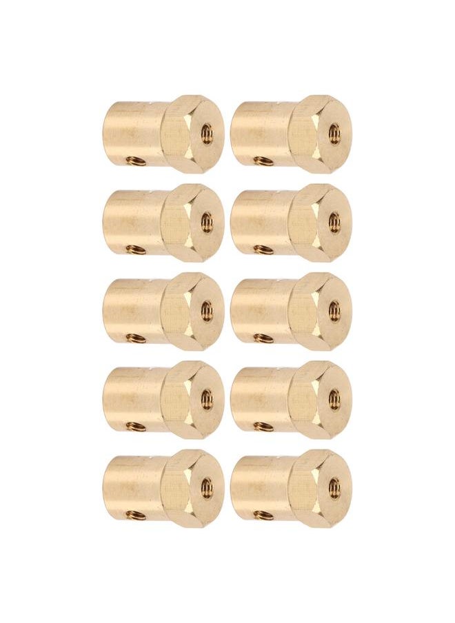 Thoraya Hex Shaft Coupling 6mm Brass Flexible Coupler Joint for RC Motor Car Tires Shaft 10pcs  - Image 2