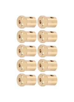 Thoraya Hex Shaft Coupling 6mm Brass Flexible Coupler Joint for RC Motor Car Tires Shaft 10pcs  - Image 3