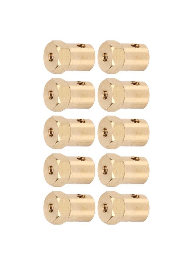 Thoraya Hex Shaft Coupling 6mm Brass Flexible Coupler Joint for RC Motor Car Tires Shaft 10pcs  - Image 3
