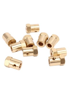 Thoraya Hex Shaft Coupling 6mm Brass Flexible Coupler Joint for RC Motor Car Tires Shaft 10pcs  - Image 4