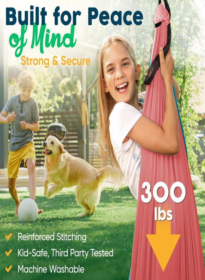 VISSE Sensory Swing for Kids Indoor Outdoor - Calming Cocoon Therapy Swing, Holds 300lbs - Hug-Like Sensory Hammock with 360° Swivel Hardware for Autism, ADHD, SPD Support - Image 4