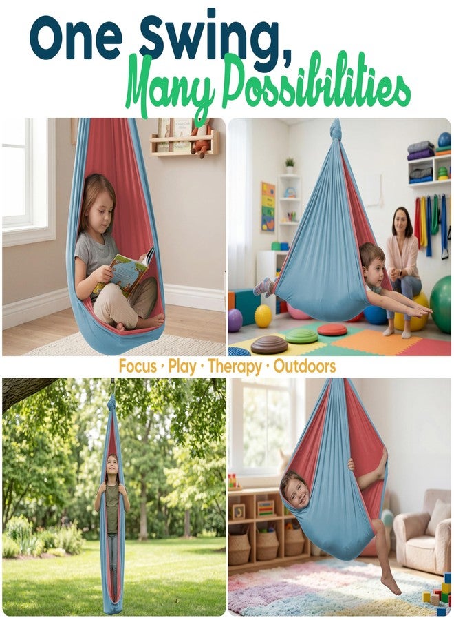 VISSE Sensory Swing for Kids Indoor Outdoor - Calming Cocoon Therapy Swing, Holds 300lbs - Hug-Like Sensory Hammock with 360° Swivel Hardware for Autism, ADHD, SPD Support - Image 5