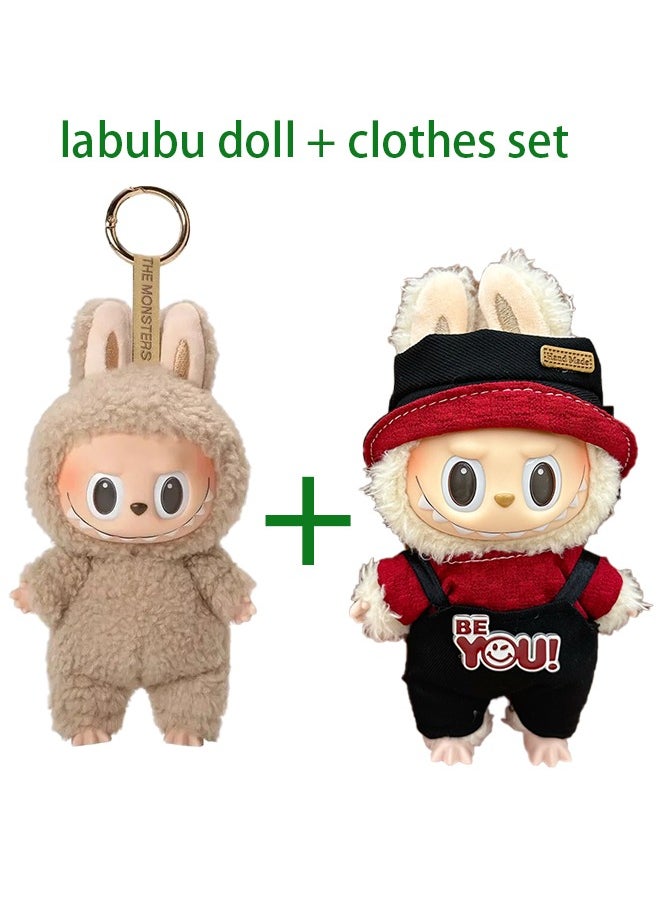 POP Pop Mart Labubu The Monsters Tasty Macarons Toffee Vinyl Plush Pendant + Doll Clothes  - Image 1