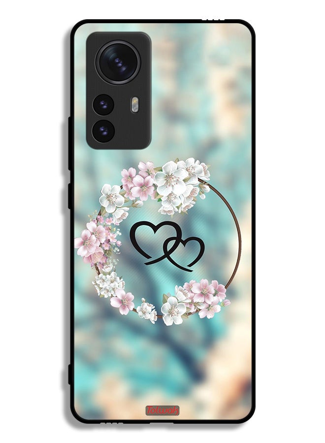Tolwak Xiaomi 12 Pro Protective Case Cover Hearts In Ring Art - Image 1