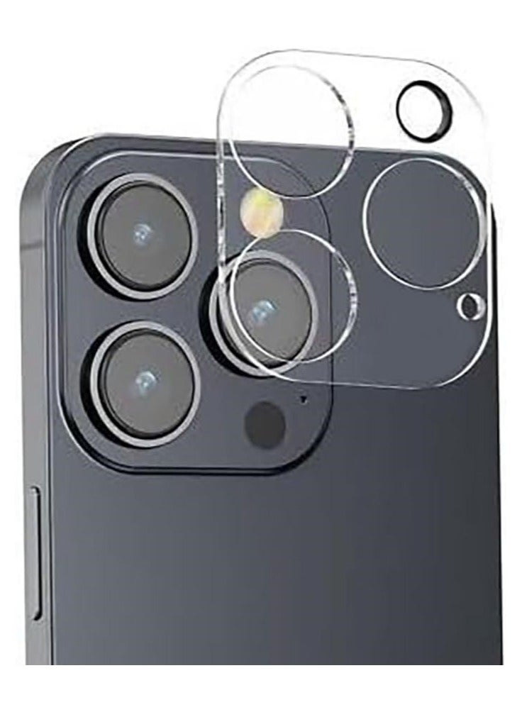 واقي عدسة كاميرا متوافق مع آيفون 16 برو  وآيفون 16 برو ماكس ، غطاء حماية عالي الدقة من الزجاج الصلب خاتم للشاشة (شفاف) - Image 2