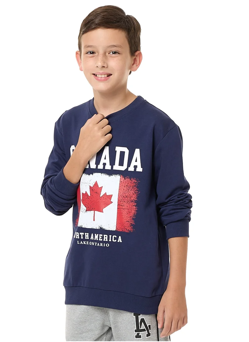 victor and jane Boys' Sweatshirt  (8-14yrs) Navy