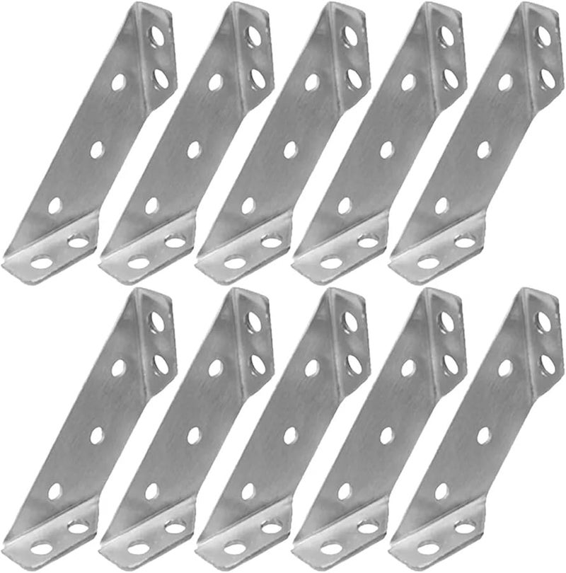 Stainless Steel Angle Brackets 40pcs Right Angle Support Frame Furniture Corner Brace - Image 1