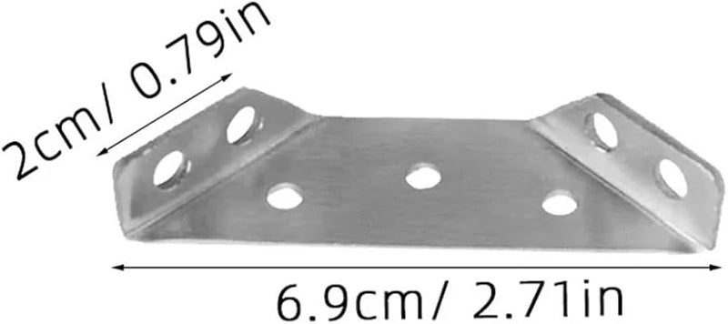 Stainless Steel Angle Brackets 40pcs Right Angle Support Frame Furniture Corner Brace - Image 4