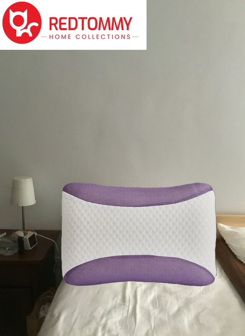 REDTOMMY Lavender Infused Memory Foam Pillow With Removable cover - 60x40x12cm - Image 1