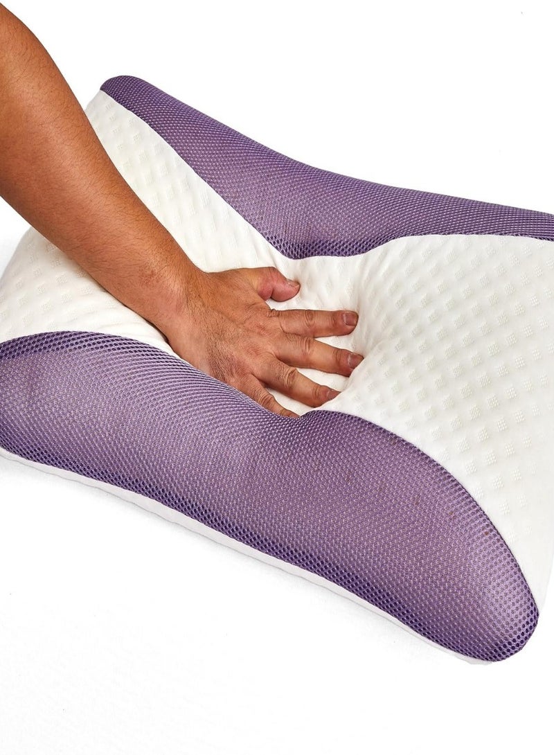 REDTOMMY Lavender Infused Memory Foam Pillow With Removable cover - 60x40x12cm - Image 3
