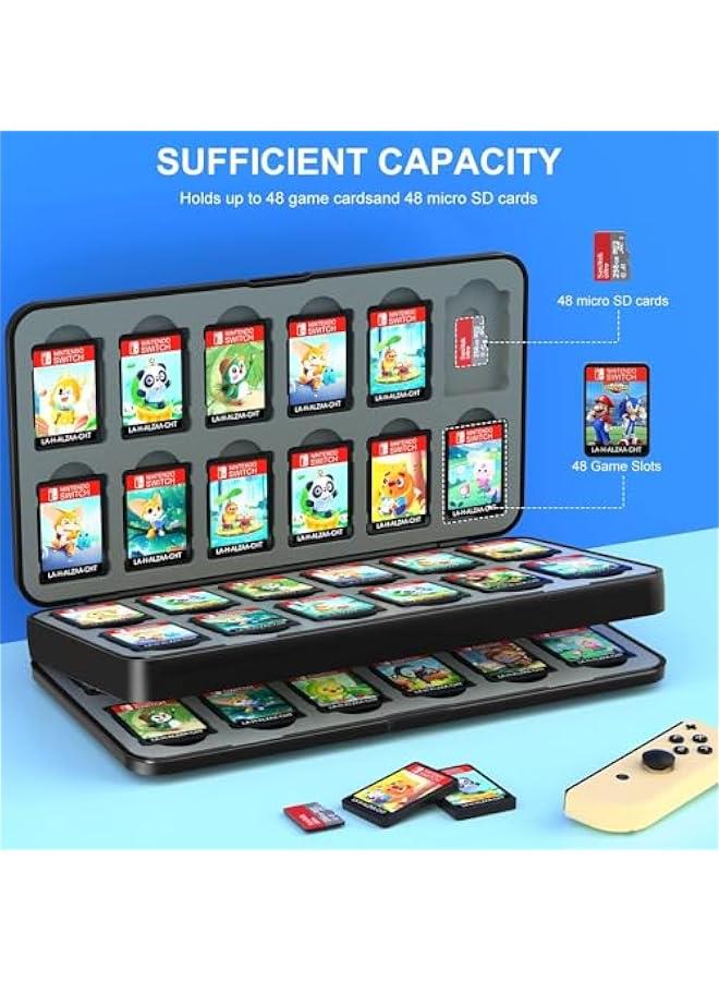 48 Game Card Case Compatible for Nintendo Switch OLED 2021/Switch/Switch lite, 48 Game Holder Cartridge Case Compatible for Switch Game Cards , Compact  Portable Game Storage Case Box - Image 2