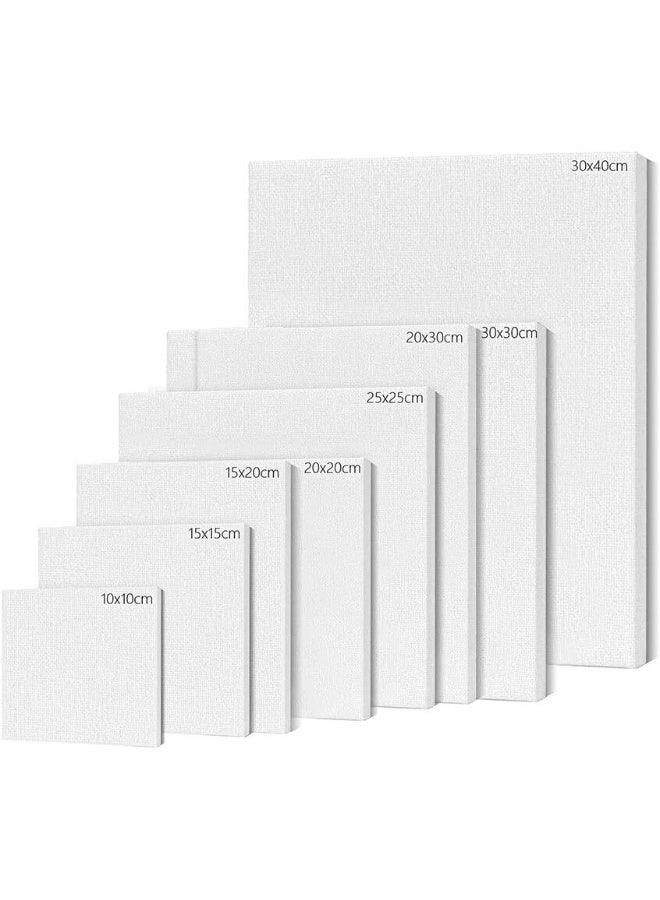 BASIC لوحات فنية أكريليك فارغة مرنة للأطفال والبالغين، 5 قطع، بيضاء، 25 × 20 سم - Image 2