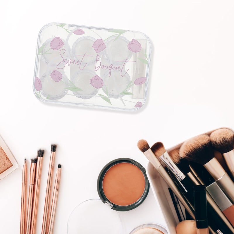 1 Set of Travel -lens Box Cute Case Cosmetic Lens Cases with Tools for Women Girls - Image 5