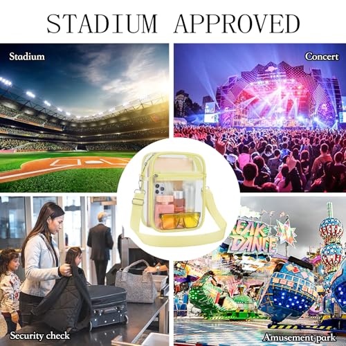 USPECLARE Clear Purse Stadium Transparent Messenger Bag Stadium Approved for Men and Women Clear CrossBody Bag - Image 2