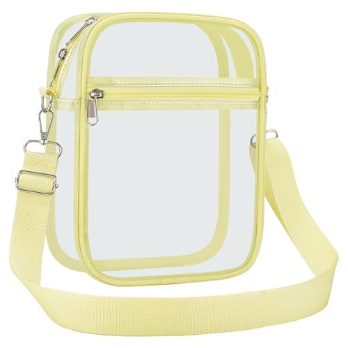 USPECLARE Clear Purse Stadium Transparent Messenger Bag Stadium Approved for Men and Women Clear CrossBody Bag - Image 1