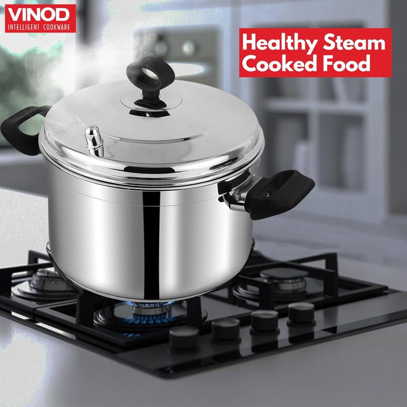VINOD Vinod Classic Stainless Steel Idli Maker Cooker - 4 Deeper Plates (16 Idlis) / Idli Steamer/Idly Stand/Plump Fluffy Idlies/SAS Bottom/Induction & Gas Base - 2 Year Warranty  - Image 3