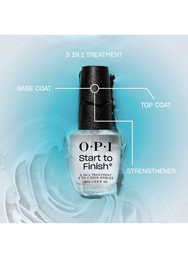 OPI - Start To Finish 3-In-1 Treatment, Clear, 15Ml - Image 1