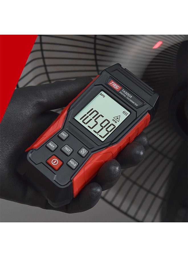 TASI - Digital Tachometer Contact Type Mini RPM Tester Meter LCD Display Handheld Digital Photo Tachometer for Motor Wheels Lathe Car Making - Image 1