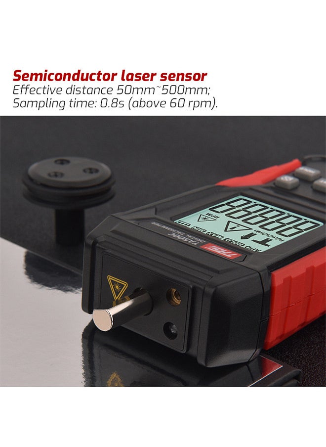 TASI - Digital Tachometer Contact Type Mini RPM Tester Meter LCD Display Handheld Digital Photo Tachometer for Motor Wheels Lathe Car Making - Image 1
