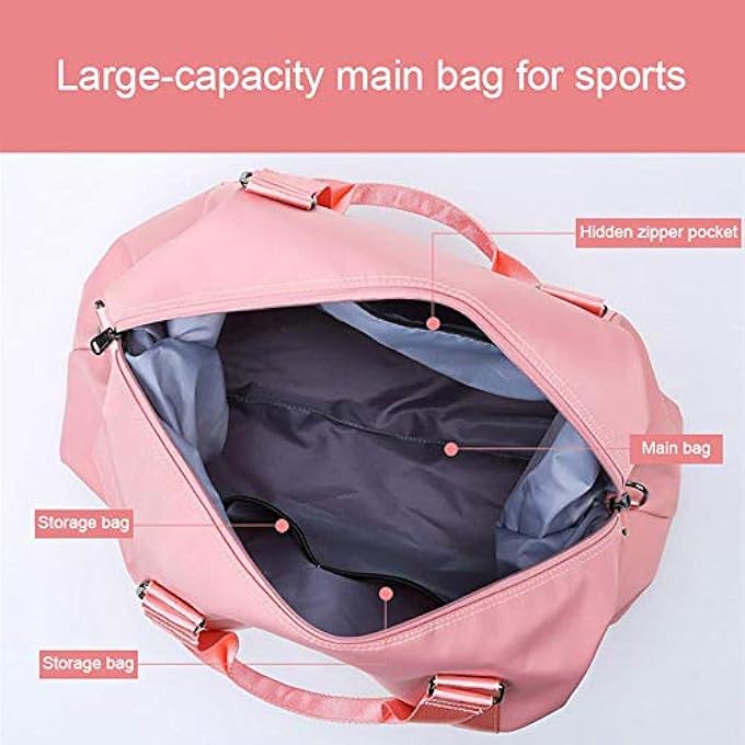 rayihni AntiTheft Metal Zippers Gym Duffel Bag - Image 2