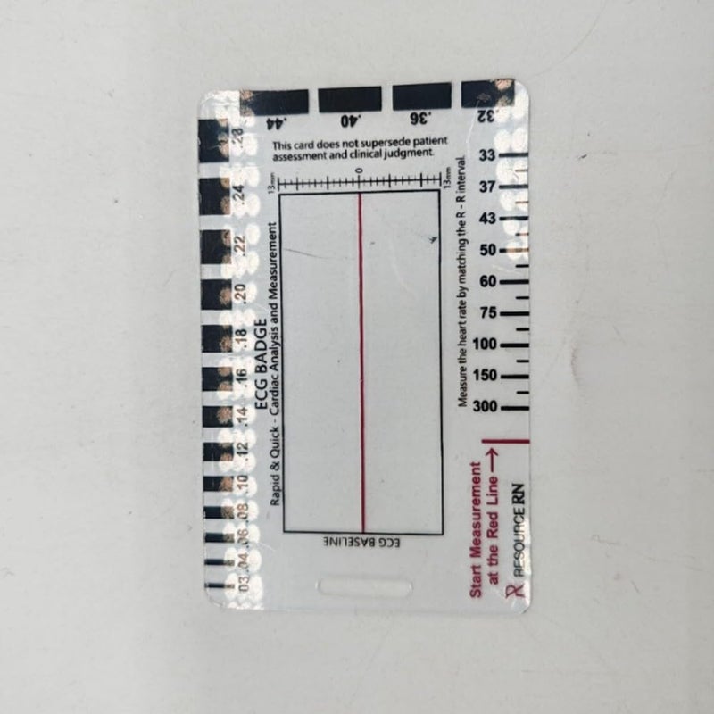 Portable ECG Caliper Card With Interpretation Guide ABS Ruler For Heart Rate Rhythm Assessment - Image 4